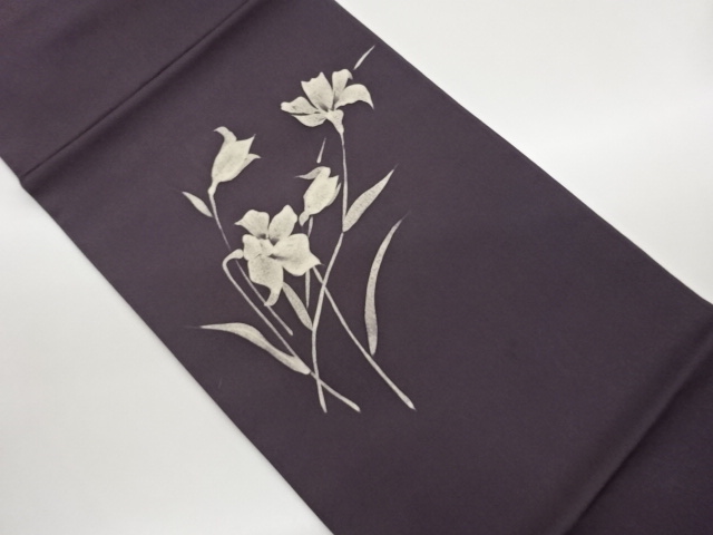 JAPANESE KIMONO / HIRAKI NAGOYA OBI / SHIOZE / FLOWER & PLANT